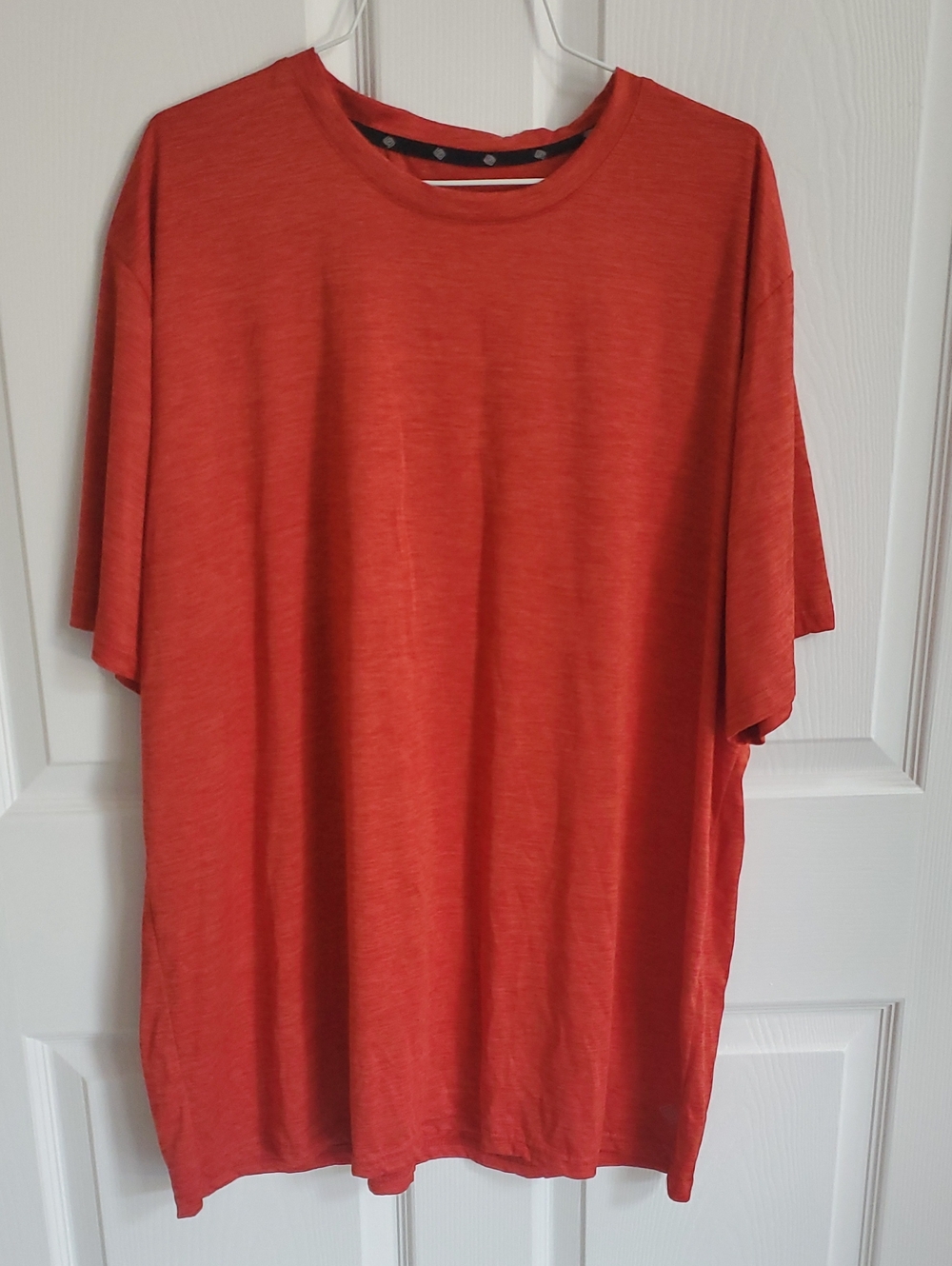 ZELOS BIG & TALL Men's Short Sleeve Crew Tee in Red
